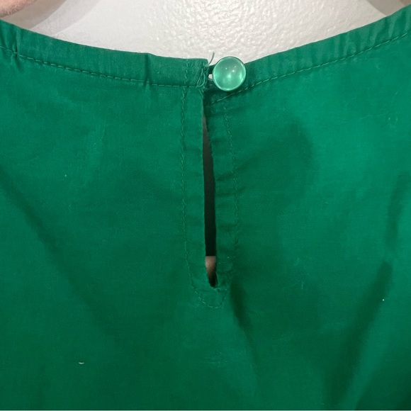 Cherokee Girls Sz L Green Embroidered Floral Sleeveless Summer Cotton Dress - Picture 4 of 9